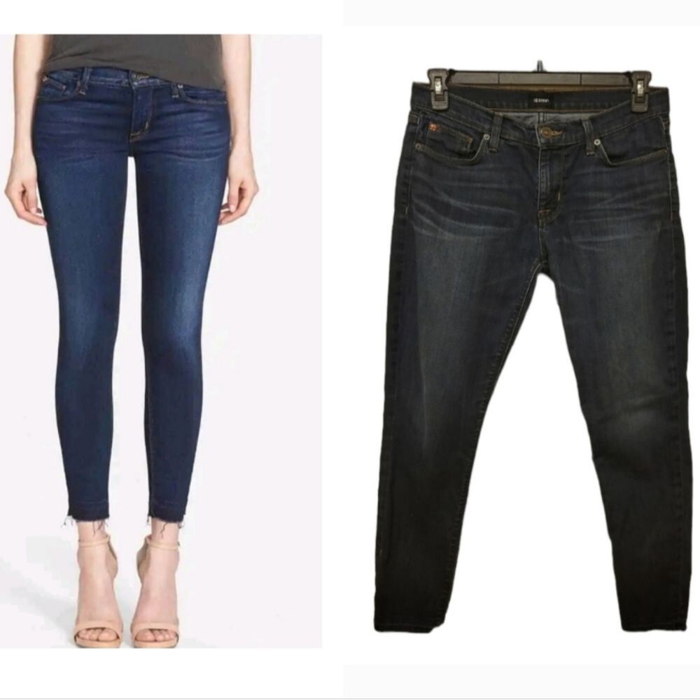 Hudson | Women Jeans Krista Ankle Super Skinny Raw Hem Cotton Blend Size 29